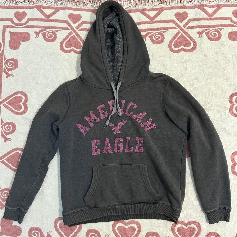 American-eagle Women's Grey Hoodie